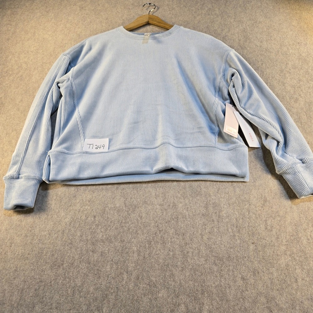 Yogalicious Dreamy Rib Zuri Pullover Thunderstorm Blue‎ XS 1902LPY New
